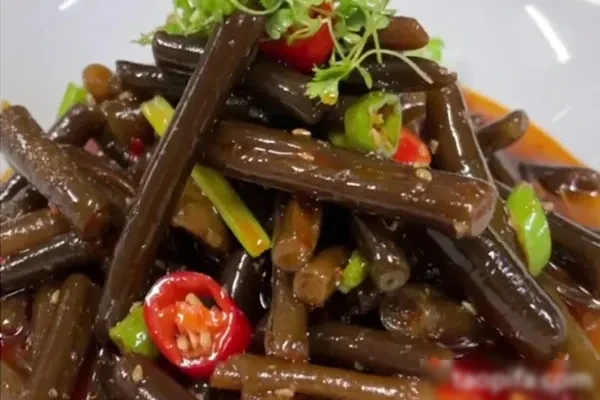 酸辣海笋(海带丝)视频教程-小吃方略网