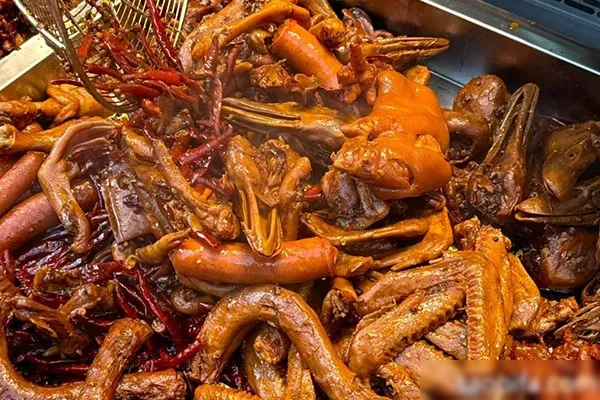 麻辣鸭货卤汤制作肉菜通用技术视频教程-小吃方略网